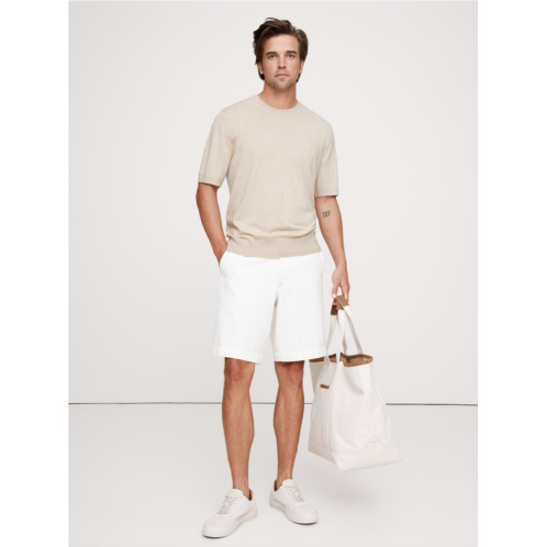 Bananarepublic Cashmere-Silk Short-Sleeve Sweater