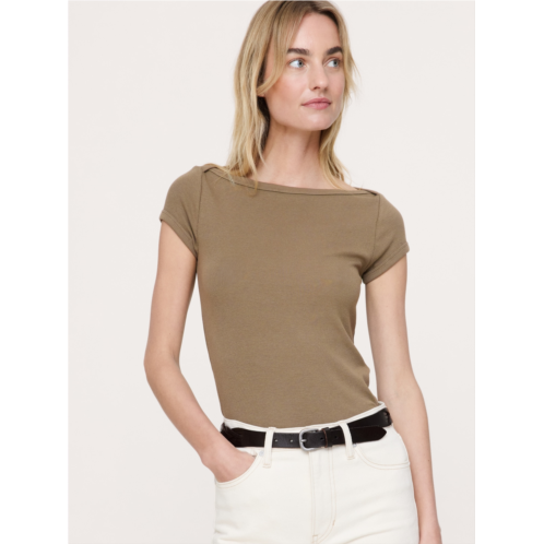 Bananarepublic Ribbed Boatneck Top
