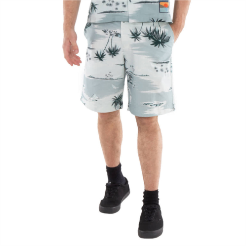Maison Kitsune seafoam graphic board shorts