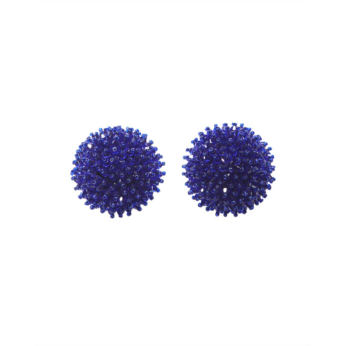 Carolina Herrera cz beaded ball dome earrings