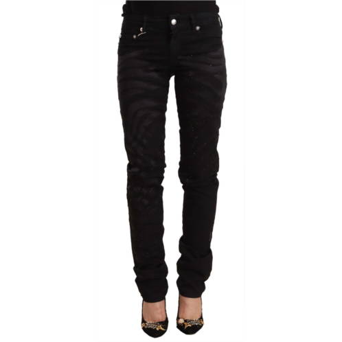 Just Cavalli mid waist embellished skinny womens jeans