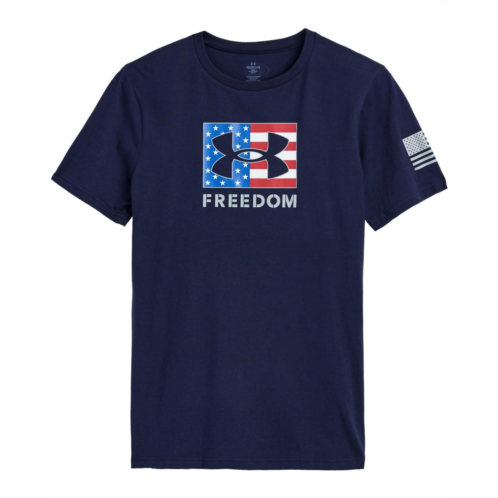 Mens Under Armour Kids Freedom Big Logo Short Sleeve T-Shirt (Big Kid)