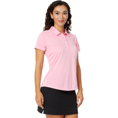 Womens adidas Golf Performance Solid Short Sleeve Golf Polo Shirt