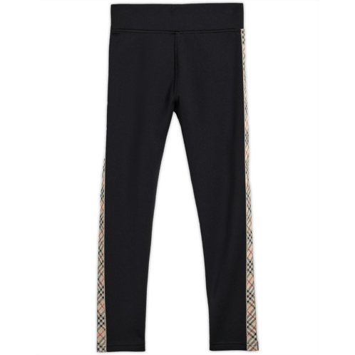 Girls Burberry Kids Devan Check Tape Trousers (Little Kid/Big Kid)