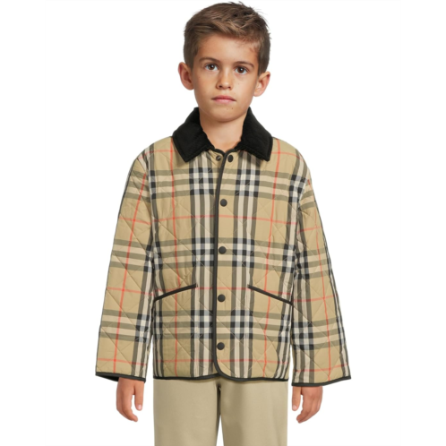Boys Burberry Kids Milo Check Quilted Jacket (big Kids)