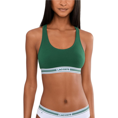 Womens Lacoste Contrast Band Stretch Cotton Bralette