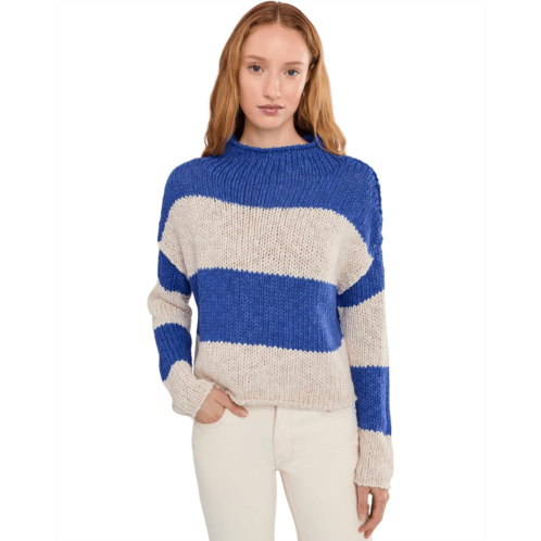 Womens Free People Opal Rollneck Knit Stripe Sweater