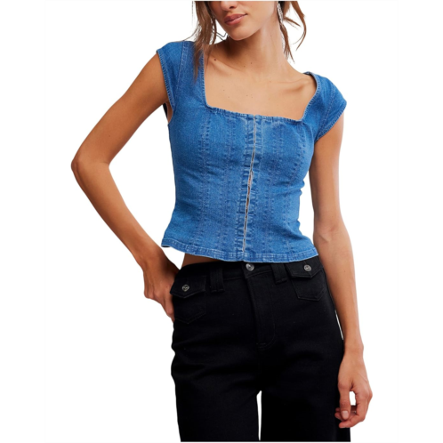 Womens Free People Marilyn Denim Corset
