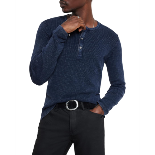 Mens John Varvatos MEMPHIS WAFFLE HENLEY