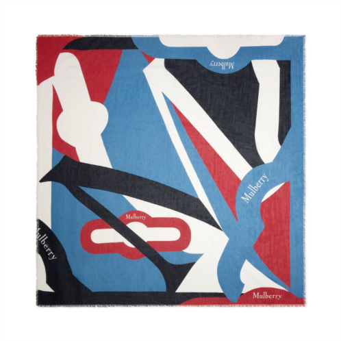 Mulberry colour block square scarf