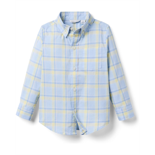 Boys Janie and Jack Madras Plaid Button-Down Shirt (Toddler/Little Kid/Big Kid)