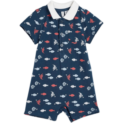 Boys Janie and Jack Fish Polo Romper (Infant)