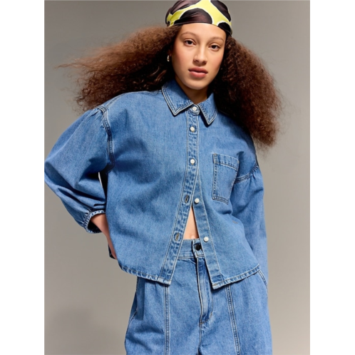 Old Navy x Christopher John Rogers Oversized Button-Down Jean Shirt