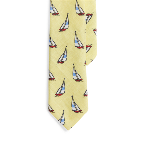 Polo Ralph Lauren Sailboat-Print Linen Tie