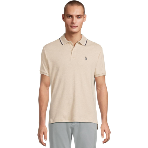 U.S. Polo ASSN. Slim Fit Tipped Interlock Knit Polo
