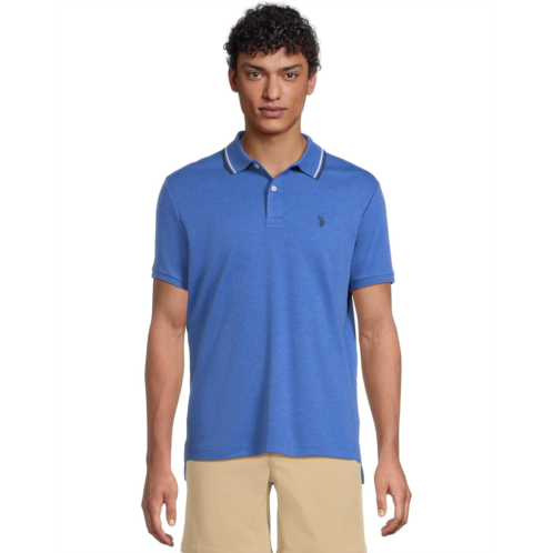 U.S. Polo ASSN. Slim Fit Tipped Interlock Knit Polo