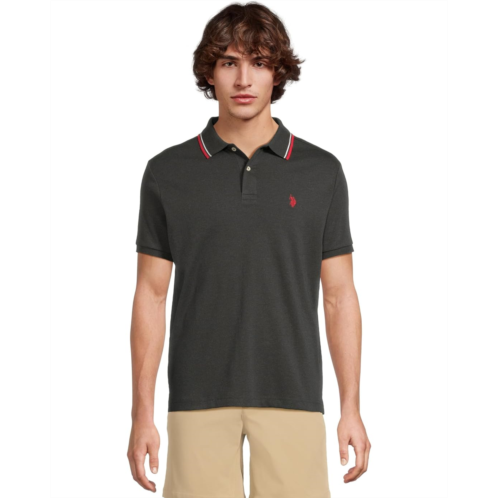 U.S. Polo ASSN. Slim Fit Tipped Interlock Knit Polo