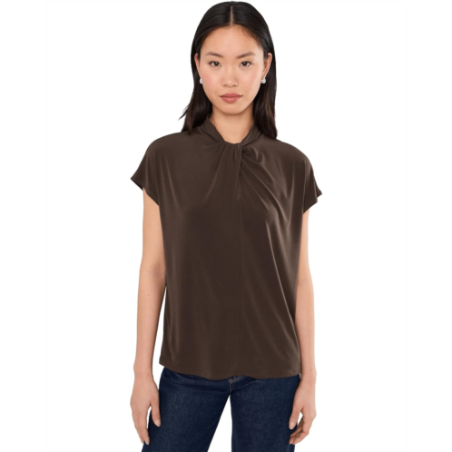 Vince Cap Sleeve Twist Neck Top