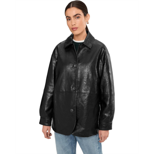 Womens Levis Faux Leather Blazer