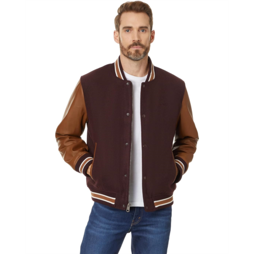 Mens Levis Wool Blend Mixed Media Varsity Jacket