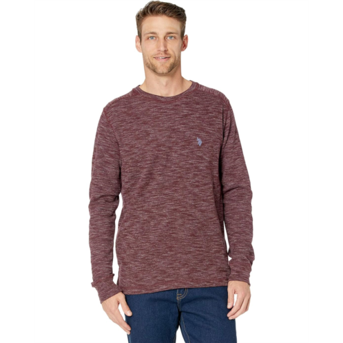 U.S. POLO ASSN. Long Sleeve Space Dye Crew