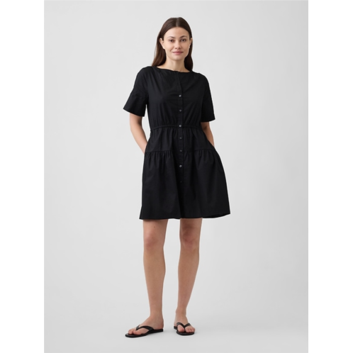 Gap Poplin Button-Up Mini Dress