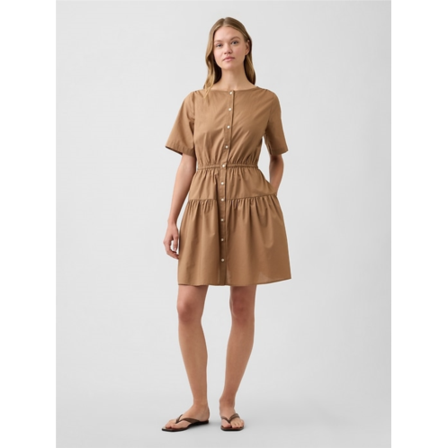 Gap Poplin Button-Up Mini Dress