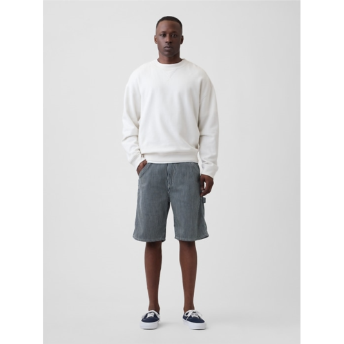 Gap 9 Denim Railroad Stripe Carpenter Shorts