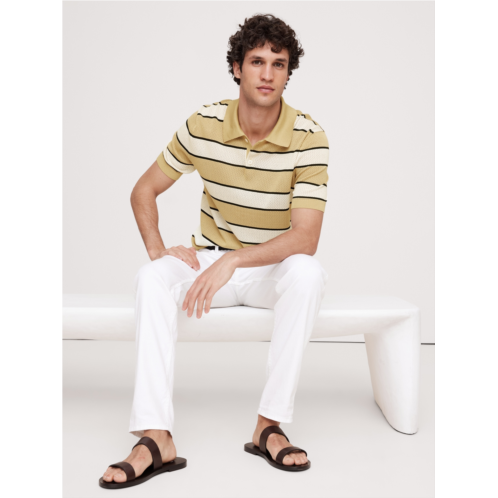 Bananarepublic Superfine Cotton Mesh Sweater Polo