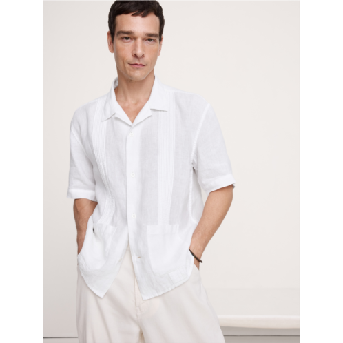 Bananarepublic Relaxed-Fit Pleated Linen Resort Shirt