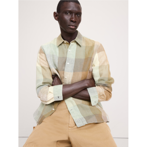 Bananarepublic Archive Reissue Standard-Fit Plaid Linen Shirt