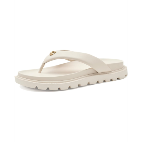 Womens COACH Brynn Leather Thong Sandals