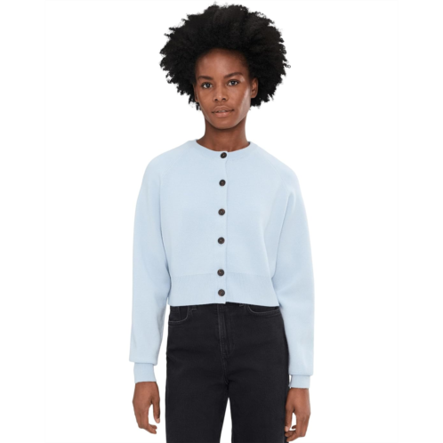 Madewell Raglan-Sleeve Cropped Cardigan in Merino Wool