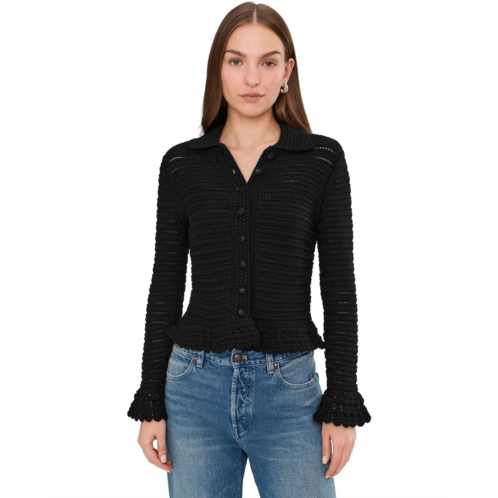 Madewell Pointelle-Knit Peplum Cardigan