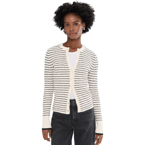 Madewell Striped Boucle-Knit Cardigan