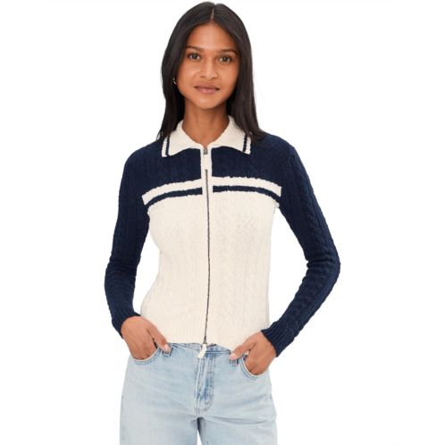 Madewell Colorblock Kerry Zip Cotton Boucle Cardigan