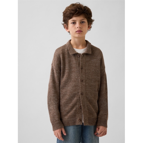 Gap Kids Relaxed Polo Cardigan Sweater