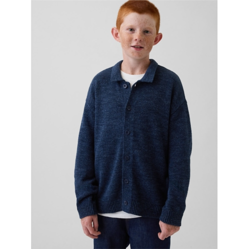 Gap Kids Relaxed Polo Cardigan Sweater