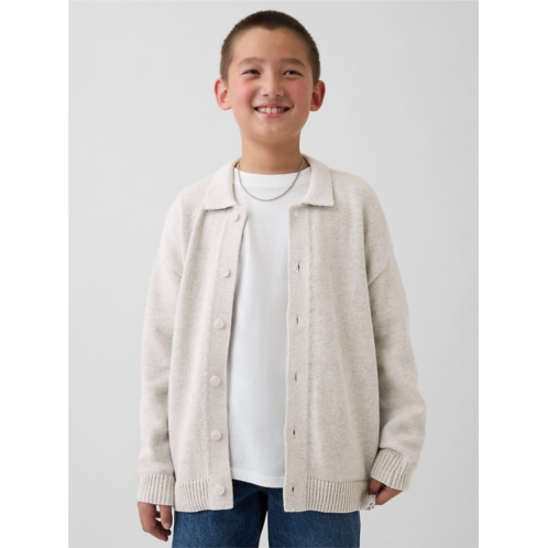 Gap Kids Relaxed Polo Cardigan Sweater