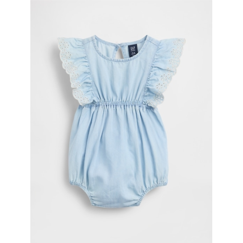 Gap Baby Eyelet Chambray Romper