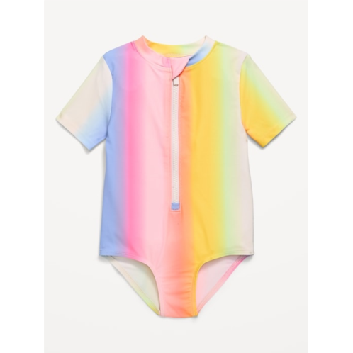 OldNavy Zip-Front Rashguard One-Piece Swimsuit for Toddler Girls