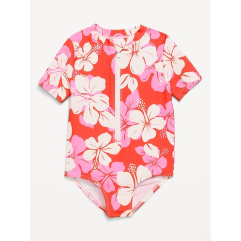 OldNavy Zip-Front Rashguard One-Piece Swimsuit for Toddler Girls