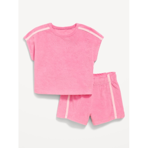 OldNavy Short-Sleeve Terry Top and Shorts Set for Toddler Girls