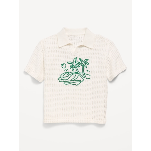 OldNavy Oversized Collared Graphic Sweater for Toddler Boys