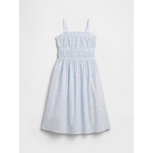 Gap Kids Print Smocked Midi Dress