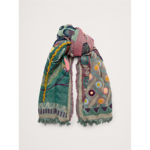 Bananarepublic Long Embroidered Scarf by Vismaya
