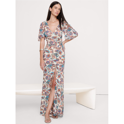 Bananarepublic Mesh Flutter-Sleeve Maxi Dress