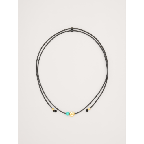 Bananarepublic Metallic Stone Cord Necklace