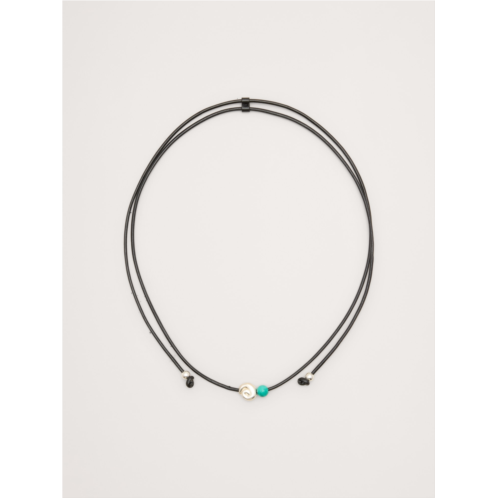 Bananarepublic Metallic Stone Cord Necklace