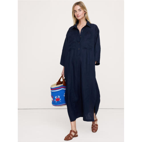 Bananarepublic Linen Popover Shirt Dress